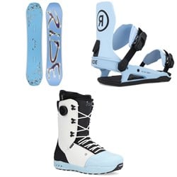 Ride Benchwarmer Snowboard ​+ C-6 Snowboard Bindings ​+ Fuse Snowboard Boots 2025