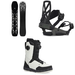 Ride Smokescreen Snowboard ​+ A-4 Snowboard Bindings ​+ Lasso Boa Snowboard Boots 2025