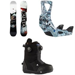 CAPiTA Birds Of A Feather Snowboard ​+ Burton Step On Snowboard Bindings ​+ Ritual LTD Step On Snowboard Boots - Women's 2025