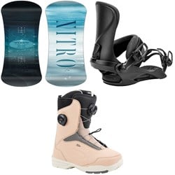 Nitro Mystique Snowboard ​+ Cosmic Snowboard Bindings ​+ Scala Boa Snowboard Boots - Women's 2025