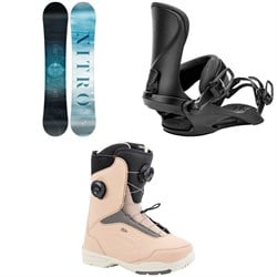 Nitro Mystique Snowboard ​+ Cosmic Snowboard Bindings ​+ Scala Boa Snowboard Boots - Women's 2025