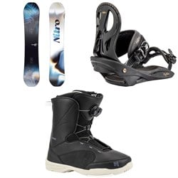 Nitro Lectra Leaf Cam-Out Snowboard ​+ Rythm Snowboard Bindings ​+ Flora Boa Snowboard Boots - Women's 2025