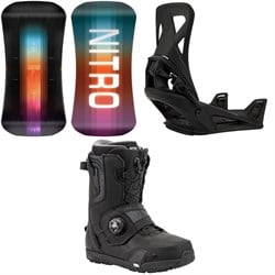 Nitro Team Snowboard ​+ Burton Step On Snowboard Bindings ​+ Nitro Profile Step On TLS Snowboard Boots 2025