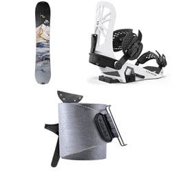 Jones Dream Weaver Splitboard ​+ Union Explorer Splitboard Bindings  ​+ Nomad Universal Tail Clip Splitboard Skins - Women's 2025