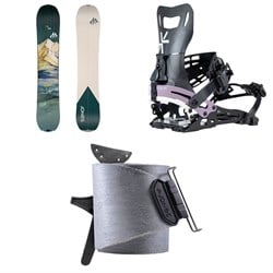 Jones Dream Weaver Splitboard ​+ Karakoram Nomad-W ​+ Split Interface Splitboard Bindings ​+ Nomad Universal Tail Clip Splitboard Skins - Women's 2025