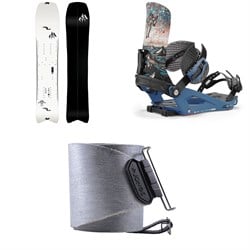 Jones Ultralight Hovercraft 2.0 Splitboard ​+ Union Charger Pro Splitboard Bindings ​+ Nomad Pro Universal Tail Clip Splitboard Skins 2025