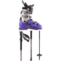 Salomon Shift Alpha BOA 130 Alpine Touring Ski Boots ​+ Salomon QST Carbon S3 Ski Poles 2025