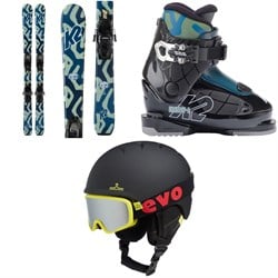 K2 Indy Skis ​+ FDT 4.5 Bindings ​+ K2 Indy 1 Ski Boots ​+ evo Sessel Helmet ​+ Goggle Combo - Kids'