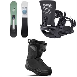 Salomon Sight X Snowboard ​+ Trigger X Snowboard Bindings ​+ thirtytwo Shifty Boa Snowboard Boots 2025