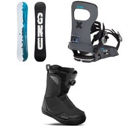 GNU GWO C3 LTD Snowboard ​+ Bent Metal Joint LTD Snowboard Bindings ​+ thirtytwo Shifty Boa Snowboard Boots 2025