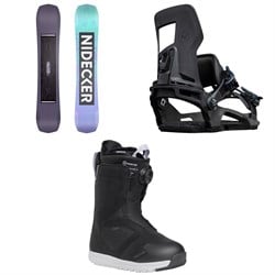 Nidecker Sensor Snowboard ​+ Muon-W Snowboard Bindings ​+ Cascade Snowboard Boots - Women's 2025