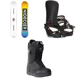 Nidecker Sensor Pro Snowboard ​+ Season Universal Snowboard Bindings ​+ Rift Snowboard Boots 2025