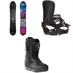 Nidecker Alpha APX Snowboard ​+ Season Universal Snowboard Bindings ​+ Kita Snowboard Boots 2025