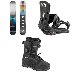 Nitro Cinema Snowboard ​+ Staxx Snowboard Bindings ​+ Sentinel Boa Snowboard Boots 2025