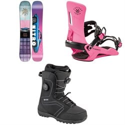 Nitro Cheap Thrills Snowboard ​+ Rambler Snowboard Bindings ​+ Sentinel Boa Snowboard Boots 2025