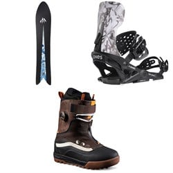 Jones Storm Wolf Snowboard ​+ Meteorite Surf Series Snowboard Bindings ​+ Vans Infuse Snowsurf Snowboard Boots 2025