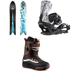 Jones Storm Wolf Snowboard ​+ Meteorite Surf Series Snowboard Bindings ​+ Vans Infuse Snowsurf Snowboard Boots 2025