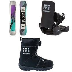 Rome Slapstick Snowboard ​+ Minishred Snowboard Bindings ​+ Minishred Snowboard Boots - Kids 2025