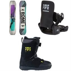 Rome Slapstick Snowboard ​+ Minishred Snowboard Bindings ​+ Ace Snowboard Boots - Kids' 2025