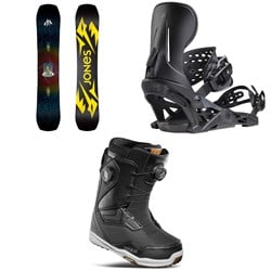 Jones Mountain Twin Snowboard ​+ Mercury Snowboard Bindings ​+ thirtytwo TM-2 Double Boa Snowboard Boots 2025