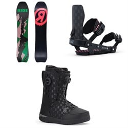 Ride x Trevor Andrew Psychocandy Snowboard ​+ A-6 x Trevor Andrew Snowboard Bindings ​+ Trevor Andrew Lasso Snowboard Boots 2025