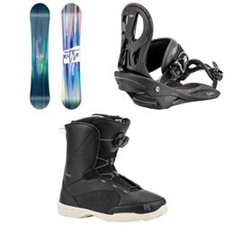 Nitro Lectra Brush Snowboard ​+ Rythm Snowboard Bindings ​+ Flora Boa Snowboard Boots - Women's 2025