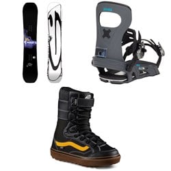 GNU Money C2E Snowboard - Blem ​+ Bent Metal Joint LTD Snowboard Bindings ​+ Vans Hi-Standard Linerless DX Snowboard Boots 2024