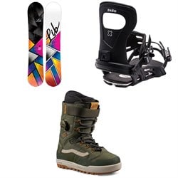 Lib Tech Cortado C2 Snowboard ​+ Bent Metal Metta Snowboard Bindings ​+ Vans Luna Ventana Pro Snowboard Boots - Women's 2024