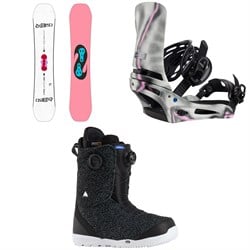 Burton Free Thinker Snowboard ​+ Cartel X Snowboard Bindings ​+ Swath BOA Snowboard Boots 2025