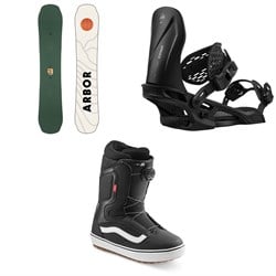 Arbor Element Decon Snowboard ​+ Spruce Snowboard Bindings ​+ Vans Aura OG Snowboard Boots 2025