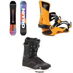 Nitro Prime Chroma Cam-Out Snowboard ​+ Rambler Snowboard Bindings ​+ Tangent Boa Snowboard Boots 2025