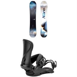 Nitro Lectra Leaf Cam-Out Snowboard ​+ Cosmic Snowboard Bindings - Women's 2025