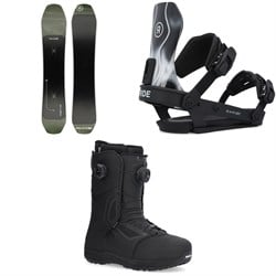 Ride Deep Fake Snowboard ​+ A-10 Snowboard Bindings ​+ Trident Boa Snowboard Boots 2025