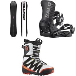 Salomon Assassin Pro Snowboard ​+ District Snowboard Bindings ​+ X Approach Lace SJ Boa Snowboard Boots 2025