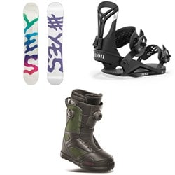Yes. Basic Snowboard 2025 ​+ Union Rosa Snowboard Bindings ​+ thirtytwo STW Double Boa Snowboard Boots - Women's