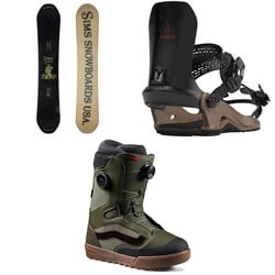 Sims Joker Snowboard ​+ Bataleon Fly Snowboard Bindings  ​+ Vans Aura Pro Snowboard Boots