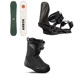 Arbor Element Decon Snowboard ​+ Spruce Snowboard Bindings ​+ thirtytwo Shifty Boa Snowboard Boots 2025