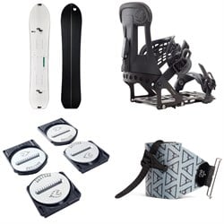United Shapes Covert Splitboard ​+ Burton Hitchhiker Splitboard Bindings  ​+ Spark R&D Spark Pucks ​+ evo x Pomoca Pro Glide Splitboard Skins
