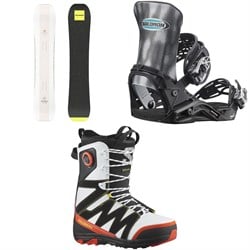 Salomon HPS - Louif Paradis Snowboard ​+ District Pro Team Snowboard Bindings ​+ X Approach Lace SJ Boa Snowboard Boots 2025