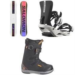 Salomon Huck Knife Grom Snowboard ​+ Rhythm Jr Snowboard Bindings ​+ Union Cadet Snowboard Boots - Kids'