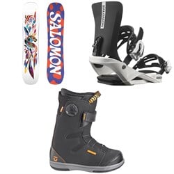 Salomon Grace Snowboard ​+ Rhythm Jr Snowboard Bindings ​+ Union Cadet Snowboard Boots - Kids'
