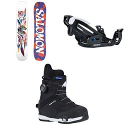 Salomon Grace Snowboard ​+ Burton Step On Grom Snowboard Bindings ​+ Step On Grom Snowboard Boots - Kids'