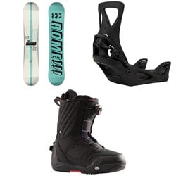 Rome Hype Snowboard ​+ Burton Step On Snowboard Bindings ​+ Limelight Step On Snowboard Boots - Women's
