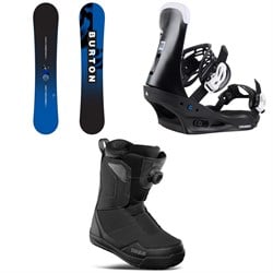 Burton Ripcord Snowboard ​+ Freestyle Snowboard Bindings ​+ thirtytwo Shifty Boa Snowboard Boots 2025