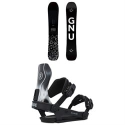 GNU Banked Country C3 Snowboard ​+ Ride A-10 Snowboard Bindings 2025