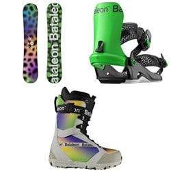Bataleon Fun.Kink Snowboard ​+ Chaos Heelwrap Snowboard Bindings ​+ Salsa Lace Snowboard Boots 2025