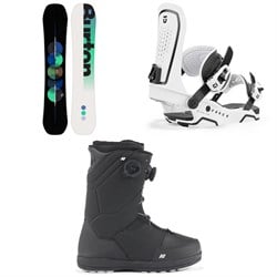 Burton Custom Flying V Snowboard ​+ Union Force Snowboard Bindings ​+ K2 Maysis Snowboard Boots 2025