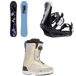 Burton Cartographer Snowboard ​+ Freestyle Snowboard Bindings ​+ K2 Raider Snowboard Boots 2025