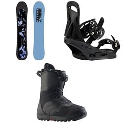 Burton Cartographer Snowboard ​+ Citizen Snowboard Bindings ​+ Mint Boa Snowboard Boots - Women's 2025