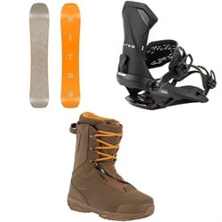Nitro Banker Snowboard ​+ Team Snowboard Bindings ​+ Venture Pro Lace Snowboard Boots 2026